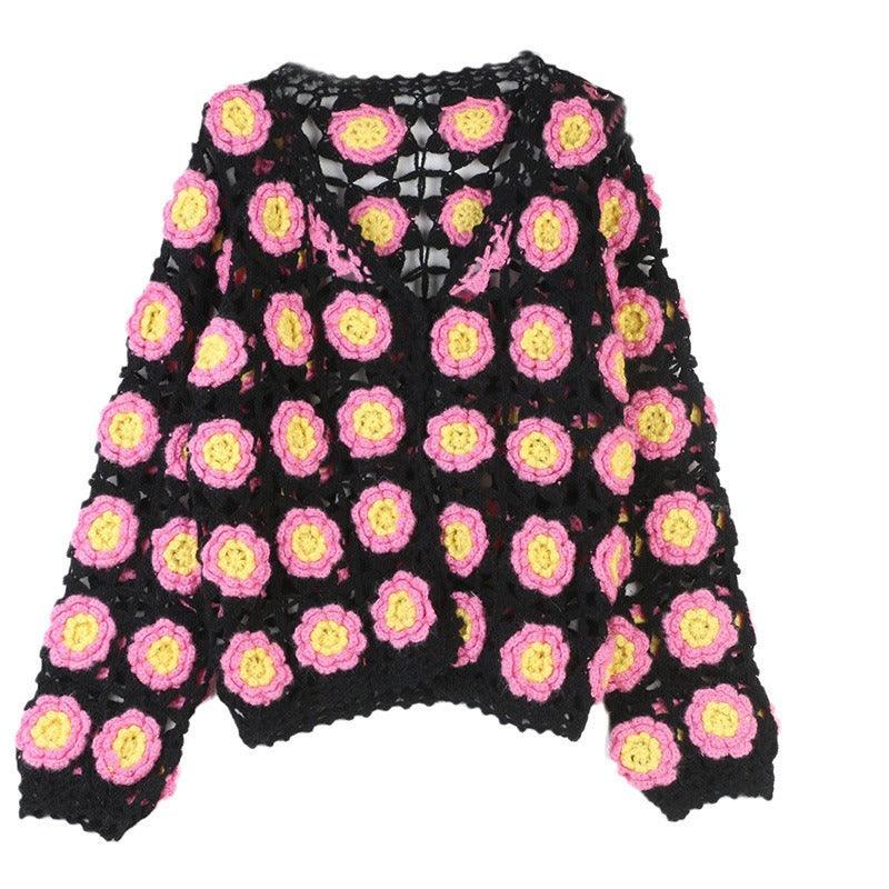 V-Neck Temperament Long Sleeved Sweater