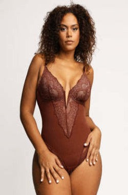 Lace Shapewear Bodysuit - runwayfashionista.com