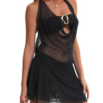 Mesh Cover-up Three-piece Set Tube Top Separated Bikini
