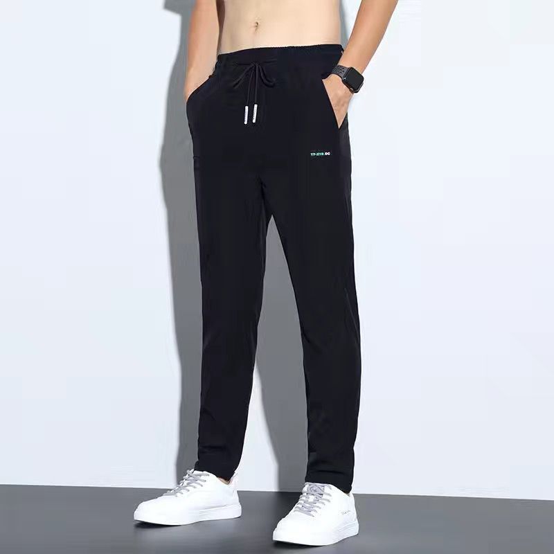 The Essential Straight-Leg Ice Silk Trouser - black
