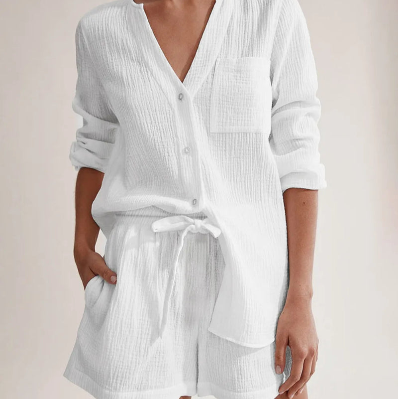 Summer Pajamas Made of Pure Cotton Gauze - runwayfashionista.com