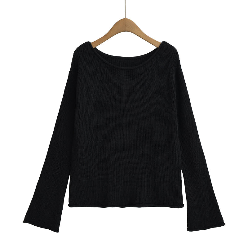 The Essential One-Shoulder Sweater: Elevated Office Style - black