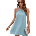 Eyelet sleeveless mini dress - runwayfashionista.com