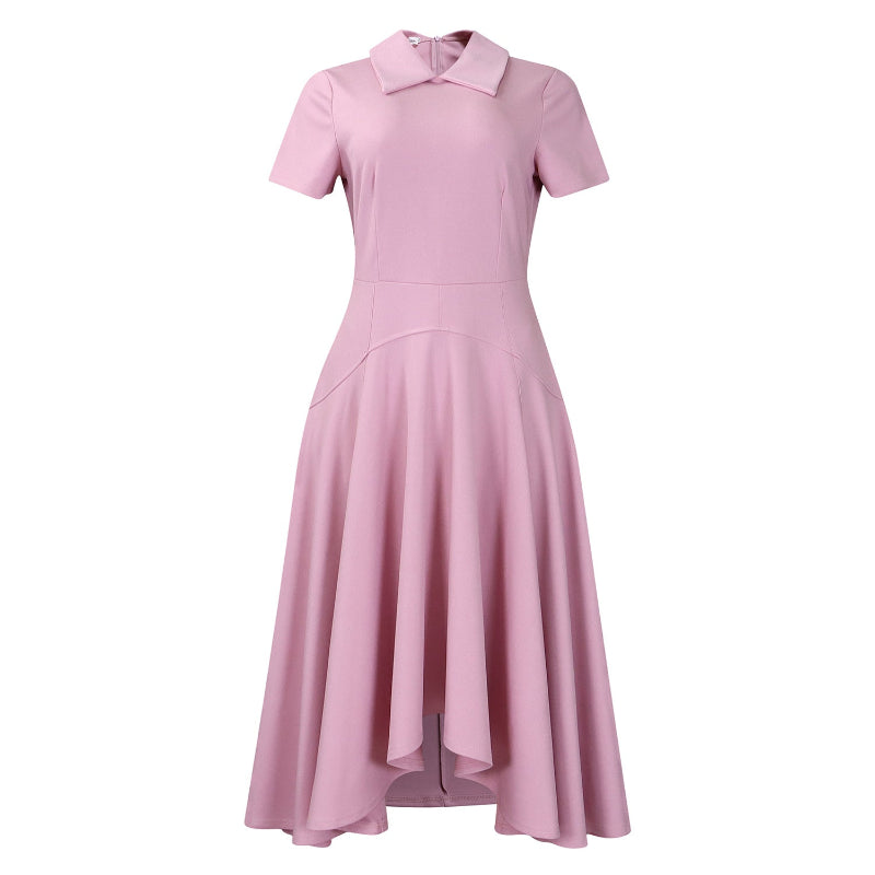 High-Waist A-Line Midi Dress