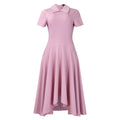 High-Waist A-Line Midi Dress