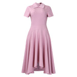 High-Waist A-Line Midi Dress