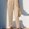 Frill High Waist Pants with Pockets - runwayfashionista.com