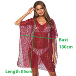 Make a bold statement with this sheer red chiffon mesh cover up