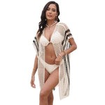 This crochet hollow bikini cover-up adds a bold, edgy touch to your beach look while letting your swimsuit peek through effortlessly.