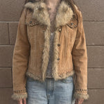 Channeling Y2K Chic: The Melad Vintage Fur Patchwork Slimming Jacket