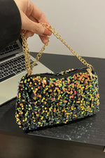 Sequin Removable Strap Shoulder Bag - Stylish & Versatile - runwayfashionista.com