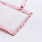 Bra Set Ultra-thin Mesh Fishbone Steel Ring Gathered Embroidered Underwear