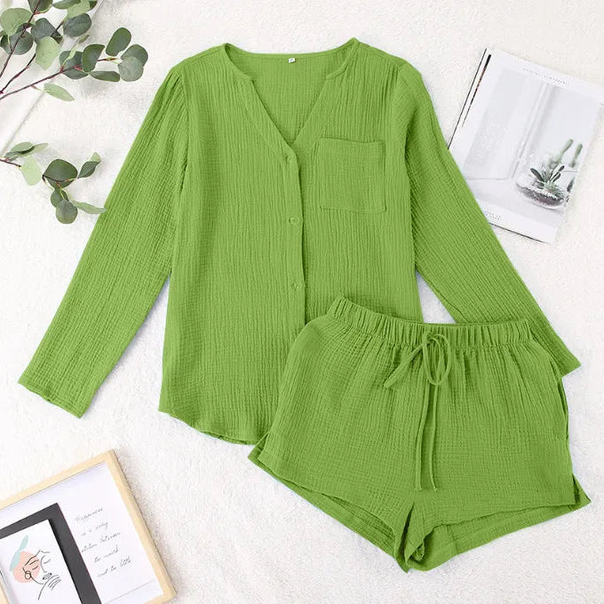Summer Pajamas Made of Pure Cotton Gauze - runwayfashionista.com