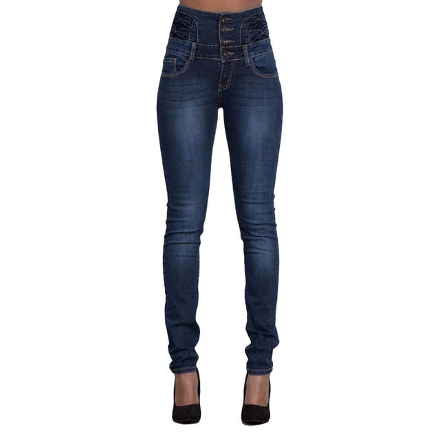 Skinny High Waist Jeans - runwayfashionista.com