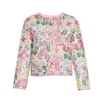 Tied Printed Long Sleeve Jacket - runwayfashionista.com