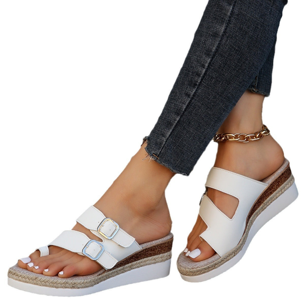 Outdoor Slope Heel Slippers