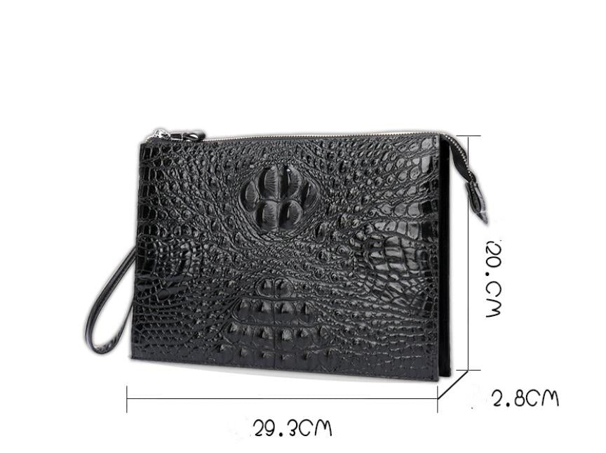 A4 Men's Genuine Leather Underarm Bag