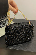 Sequin Removable Strap Shoulder Bag - Stylish & Versatile - runwayfashionista.com