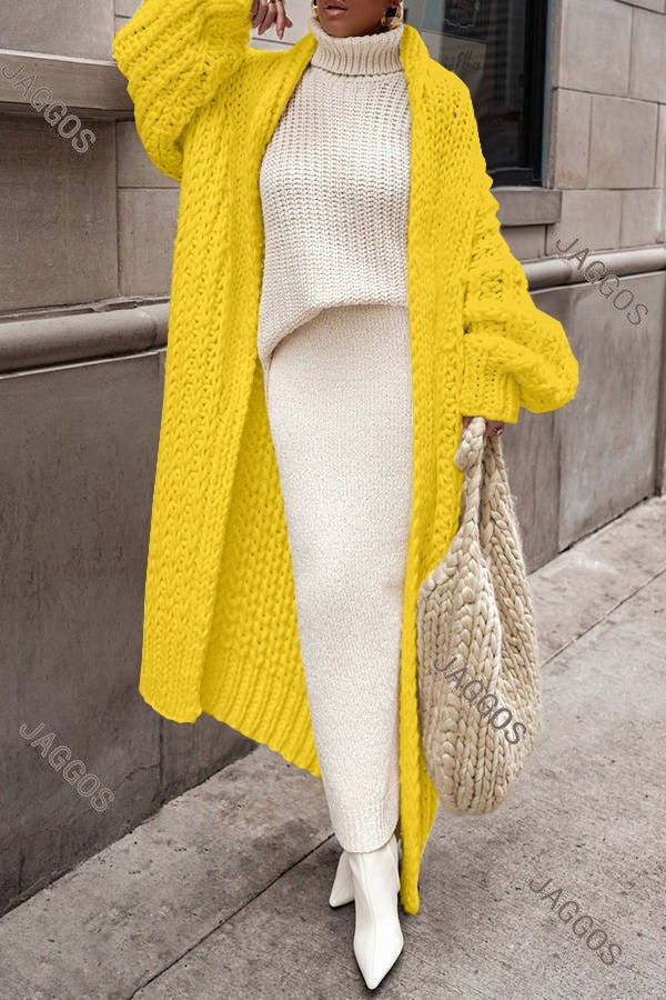 Oversized long knit sweater - runwayfashionista.com
