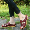 Sandals with thick soles and sloping heels - runwayfashionista.com