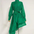 Pleated Mid Length Evening Dress