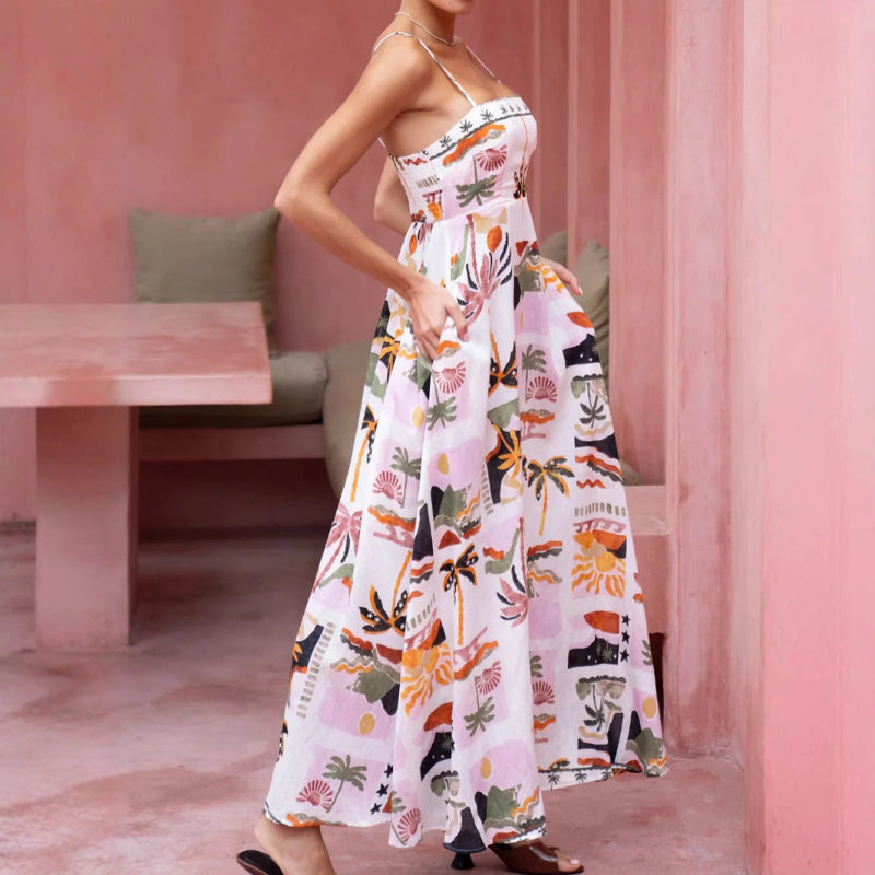 Boho Maxi Dress - White