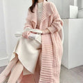 Lapel Thickened Large Sweater Coat - runwayfashionista.com