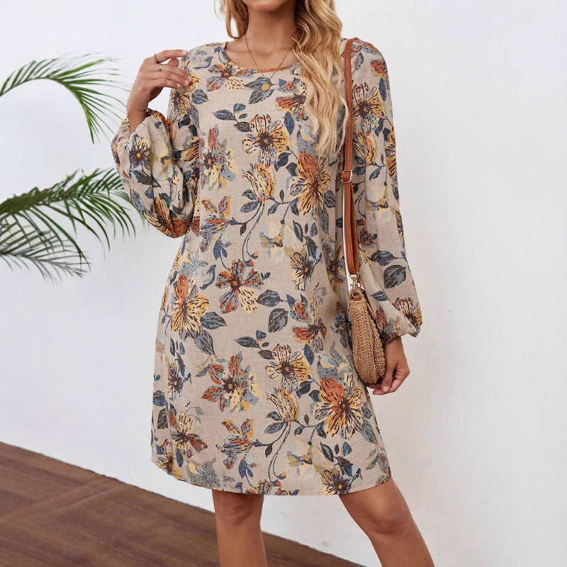 Long Sleeve Round Neck Dress