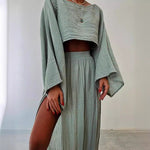 Effortless Elegance: The Linen-Blend Two-Piece Set Reveal - light green