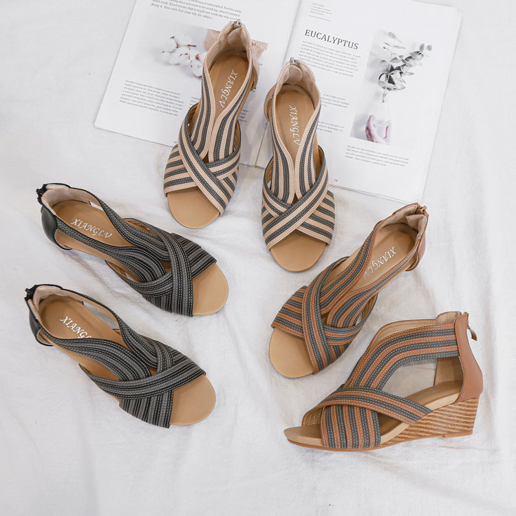 Step out boldly with these Bohemian Fish Mouth Sandals, designed to make a statement wherever you go.