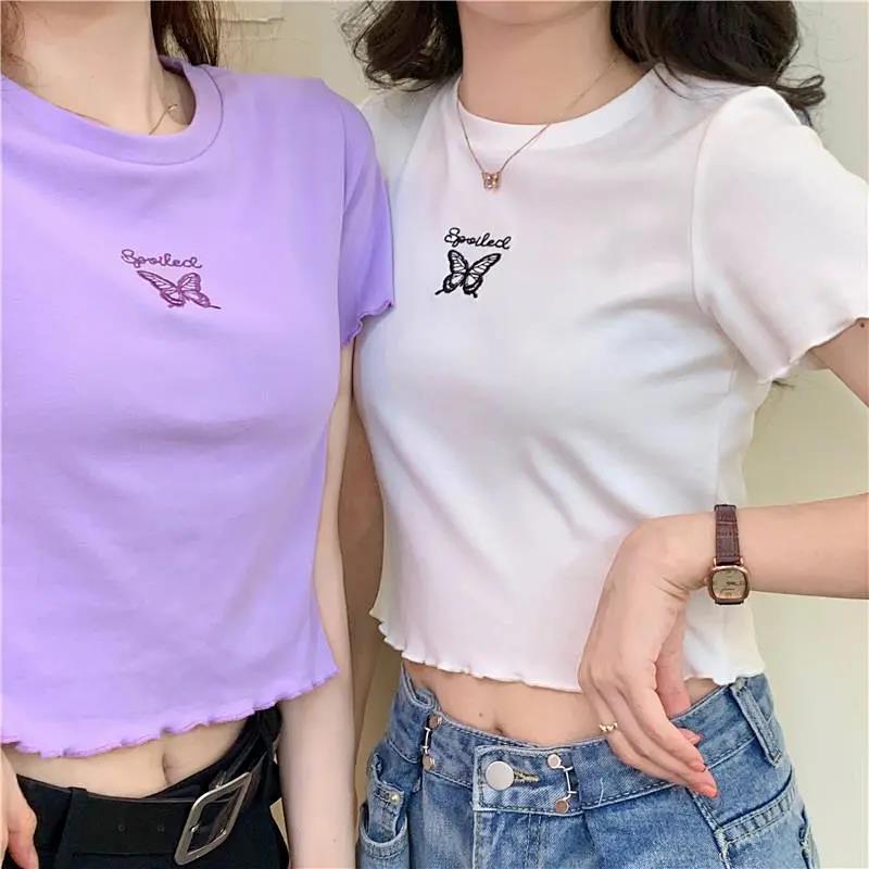 Chic Cartoon Slim Fit Short Sleeve Top