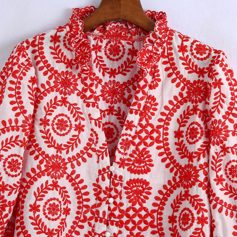 Long Sleeve Embroidered Shirts