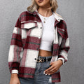 Long sleeved plaid top loose casual shirt - runwayfashionista.com