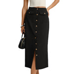 Velvet Pencil Skirt: Vintage Slit & Elegant Commute