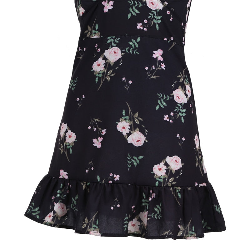 Mini Boho Floral Dress