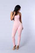 Long Tight Backless Suspender Jumpsuit - runwayfashionista.com