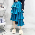 Shirring Cake Ruffles Skirts - runwayfashionista.com