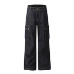 Retro Revival: The Ultimate Multi-Pocket Workwear Jeans - blue