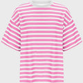 Casual Striped Quarter Sleeve T - Shirt - runwayfashionista.com