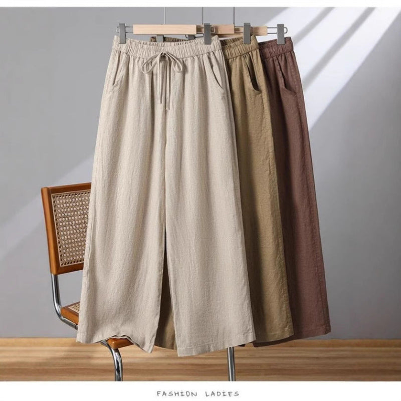 Coastal Ease: The Linen-Blend Wide Leg Pant