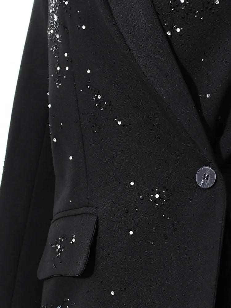 Notched Collar Single Breasted Blazer
