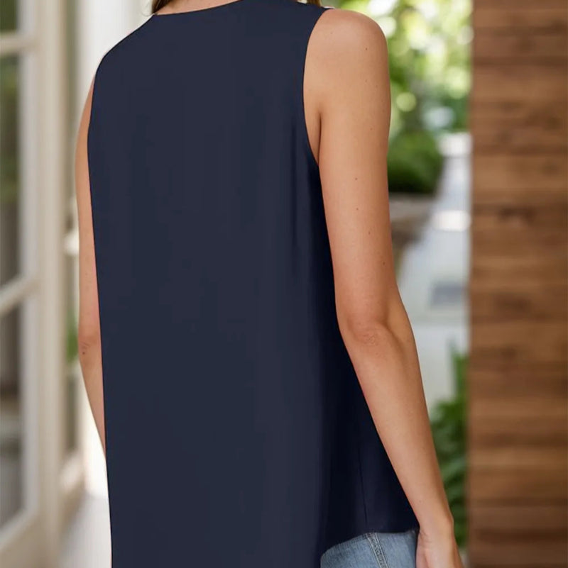Loose Sleeveless Top - runwayfashionista.com
