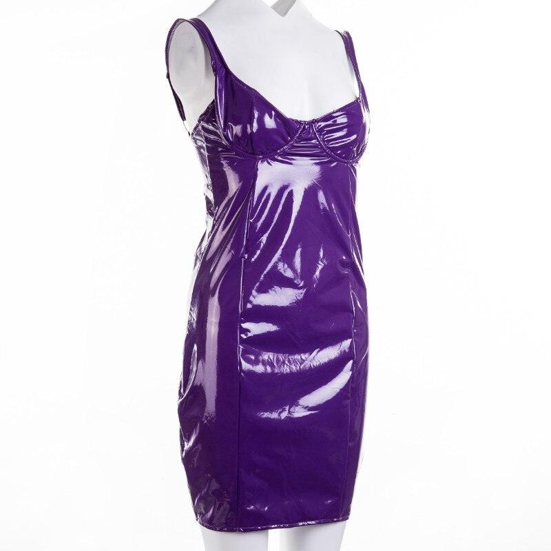 Faux Leather Bodycon Mini Dress
