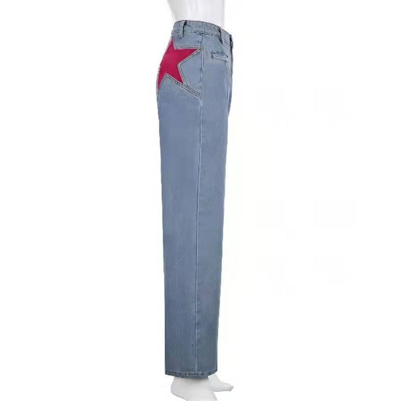 Casual denim bootcut pants