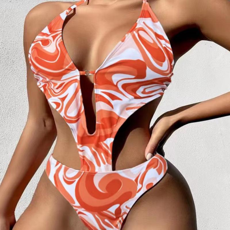 One Piece Printed Swimsuit