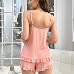 Pure Desire Style Strap Shorts Two Piece Set Loungewear - runwayfashionista.com