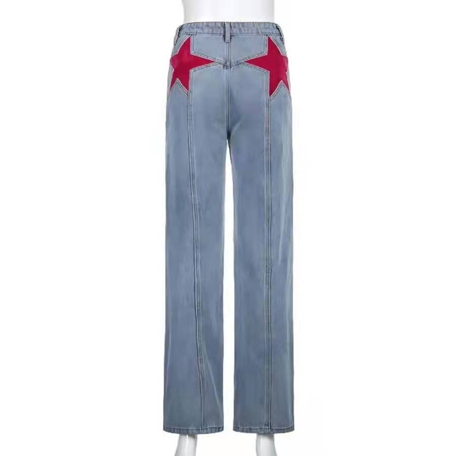 Casual denim bootcut pants