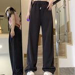 High-Waisted Mini Drawstring Casual Sports Sweatpants