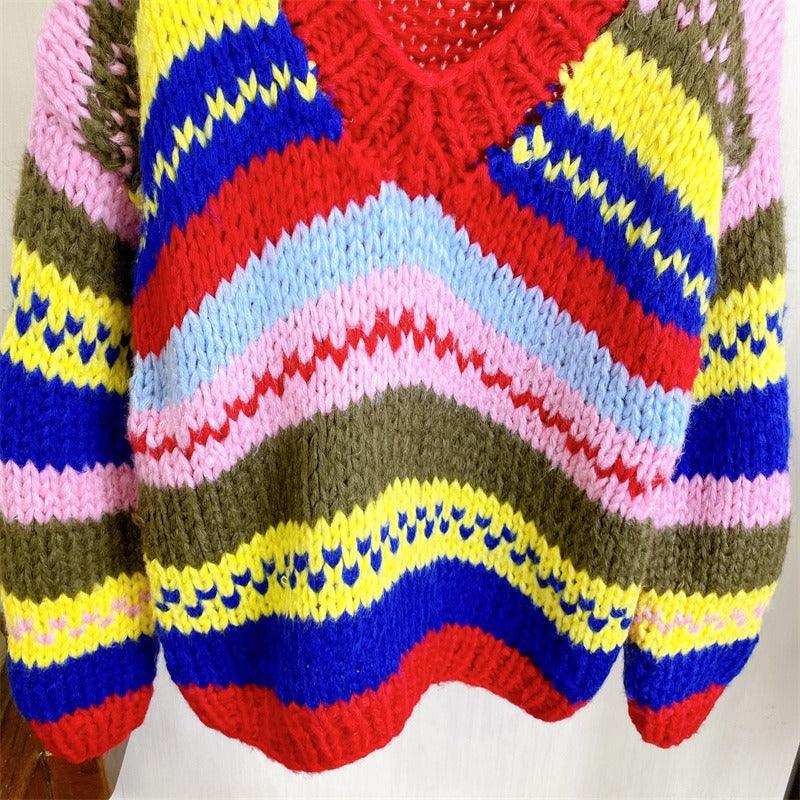 Long Sleeved Striped Sweater