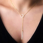 Long Strip Pendant Necklaces